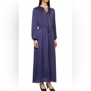THE KOOPLES Plain Color Long Sleeve Maxi Dress Flaw
